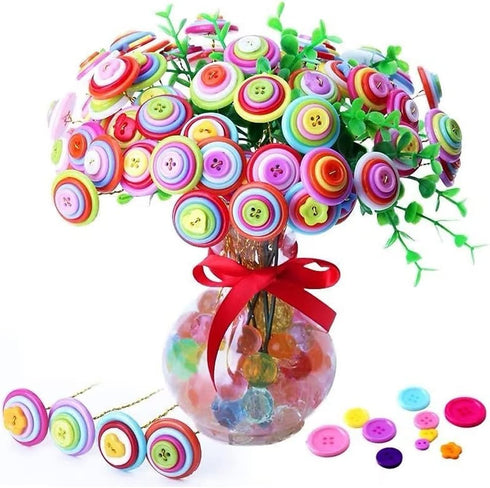 About 660 Resin Buttons of Various Specifications, Handmade Buttons, Sewing DIY Handicraft Buttons, Hand-Painted Decorative Buttons Green Series...