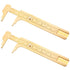2 Pcs Brass Vernier Caliper Pocket Caliper Handy Caliper Measuring Mini Tool Double Scale Sliding Gauge Metal Pocket Ruler for Bead Wire Jewels Ri...