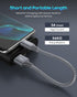 Short USB C Cable 1ft, 2-Pack USB A to USB C Charger Cable Fast Charging Cord Braided for iPhone 15 Pro Max Plus, for Samsung Galaxy S22 S21 S20 S...