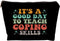 Makeup Bag for Women, Psychologist Gifts, Therapist Gifts, Social Worker Gifts, Mental Health Counselor Gifts Groovy It's a Good Day to Teacher Co...