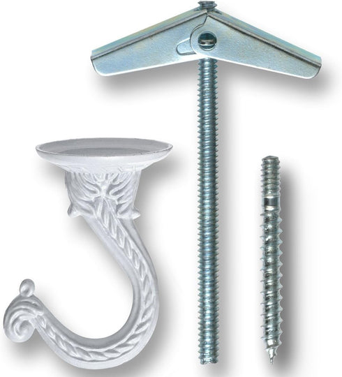 OOK 50330 Jumbo Swag Hook with Hardware, White (6)...