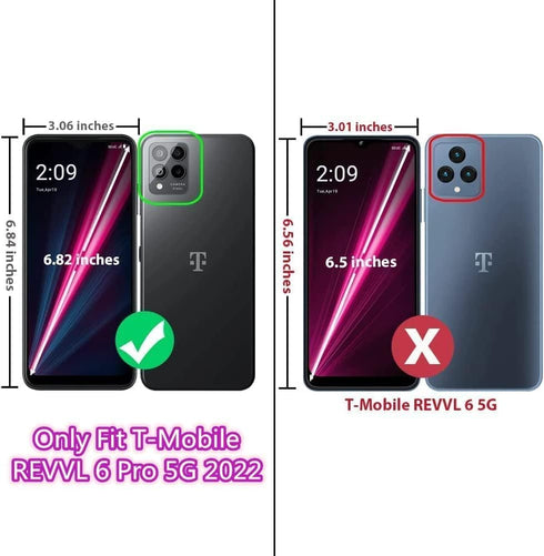NZND Compatible with T-Mobile REVVL 6 Pro 5G / REVVL 6X Pro 5G Case with Tempered Glass Screen Protector, Ring Holder/Wrist Strap, Glitter Liquid ...