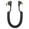 SinLoon 90 Degree USB Type C Spring Cable 5Gbps Retractable USB3.0 to USB C Charging Cable and Data Transfer for Phone, Tablet, Other USB C Device...