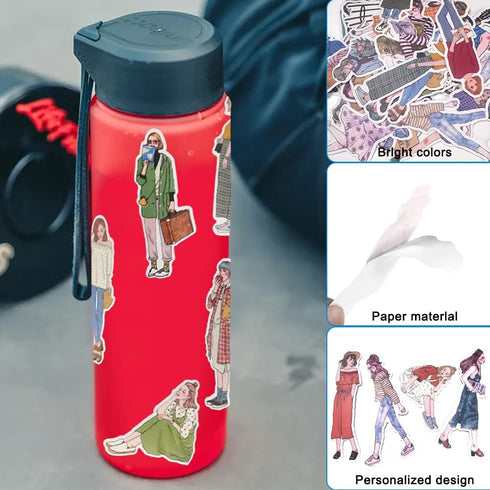 200pcs People Stickers, DaKuan People Stickers for Journaling Scrapbooking Fashion Girl Scrapbook Sticker for Journaling, Bullet Journals Supplies...