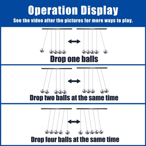 Newtons Cradle Balance Pendulum, Swinging Kinetic Balls, Fun Science Learning Accessories Physics Toy, Calm Down Fidgets Kit, Desk Toys for Stress...