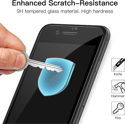 JETech Full Coverage Screen Protector for iPhone SE 3 (2022)/SE 2 (2020)/8/7 4.7-Inch, Black Edge Tempered Glass Film with Easy Installation Tool,...