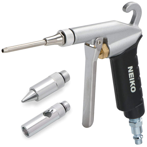 NEIKO 31121A High Flow Air Blow Gun | 3 Pc Pneumatic Air Nozzle | Dust Gun | Air Gun Compressor Accessories | ¼”...
