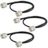 RG8x Jumper Cable 2ft,3 Pack CB Coax Cable PL259 UHF Connector 50 ohm Low Loss for Ham Radio,Antenna Analyzer,Dummy Load,SWR Meter...