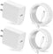 iPhone Charger, 2 Pack 20W PD USB C Wall Fast Charger Adapter with 2 Pack 10FT Long Type C to Lightning Cable Compatible with iPhone 14 13 12 11 P...