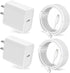 iPhone Charger, 2 Pack 20W PD USB C Wall Fast Charger Adapter with 2 Pack 10FT Long Type C to Lightning Cable Compatible with iPhone 14 13 12 11 P...