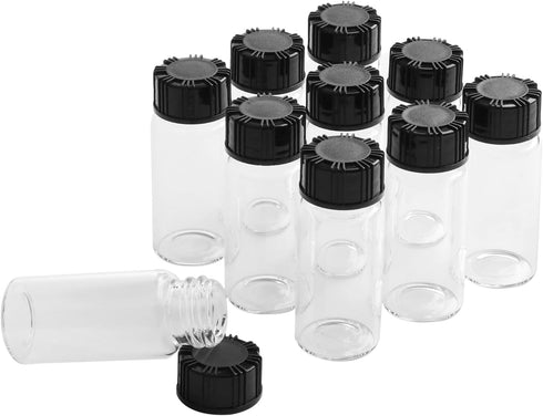 10ml Glass Spice Jars 10 PCS Small Spice Containers Empty Seasoning Storage Bottle For Camping Sample Vials Bottles Spice Bottles...