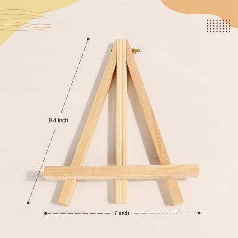 9.4 in Wooden Easel Stand for Painting, Canvases, Art, Crafts, Tabletop Easels, Small Wood Table Top Paint Tripod Station for Kids Adults, Portabl...