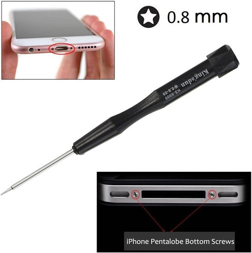 Set of 3 Pentalobe Screwdrivers, Uacen 5 Point 0.8 1.2 1.5 Precision Screwdriver Set or P2 P5 P6 or TS1 TS4 TS5 for Apple iPhone Macbook Pro Air R...