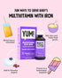 NovaFerrum Yum | Multivitamin with Iron for Infants, Toddlers & Kids | Immune Support | Ages 4 & Under | Gluten Free Certified | Sugar Free | Rasp...