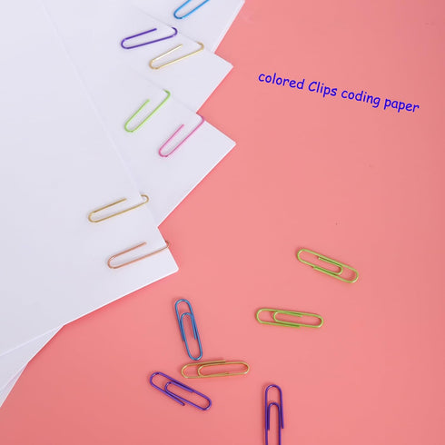 480 Pcs Paper Clips Medium, Colored Paperclips 1.3 inch for Office...