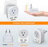 (two in a box) Europe Travel Plug Adapter, WAUDM, USA to Europe Plug Adapter, 4 USB PortsEU Adapter Converter for Italy, Spain, France,Portugal, I...