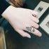 Kokoma Black Crystal Butterfly Ring for Women Cubic Zirconia Daisy Flower Open Statement Rings Wrap Finger Band Engagement Promise Rings...