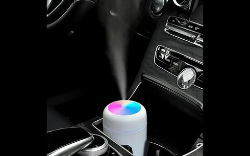 Sleek White Mini USB Humidifier: Perfect for Car/Office/Bedroom. Features 2 Mist Modes, Auto Shut-Off, and Whisper-Quiet Operation., comfortable s...
