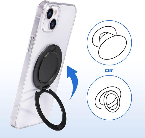 Magnetic Phone Ring Holder for PopSocket Kickstand for iPhone 12 13 14 15 Series Compatible with MagSafe Removable Phone Grip Stand...