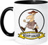 3dRose Funny Worlds Greatest Scout Leader Cartoon Two Tone Mug, 11 oz, Black/White...