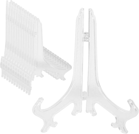 12 Pieces Picture Easel Stand, Clear plate Stand, 7 Inch Card Display Stand, Display Holder for Picture Photos Decoration...