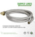 Highcraft Dishwasher Water Supply Line, Hose Connector Has 3/8 Inch 90 Degree Brass Elbow Fitting, Braided Stainless Steel 7 Ft