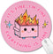 Funny Mouse Pad for Desk, Cute Office Decor for Women, Dumpster on Fire Small Mousepad with Non-Slip Rubber Base, Personalized Round Computer Mous...