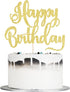 happy birthday Cake Topper, Happy Birthday Cake Bunting Decor,Birthday Party Decoration Supplies?Photo Booth Props (Gold)...