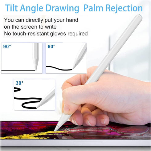 Stylus Pen for iPad Magnetic adsorption iPad Pencil with Palm Rejection Compatible with (2018-2022) Apple iPad Pro (11/12.9 Inch), iPad Air 4th/5t...