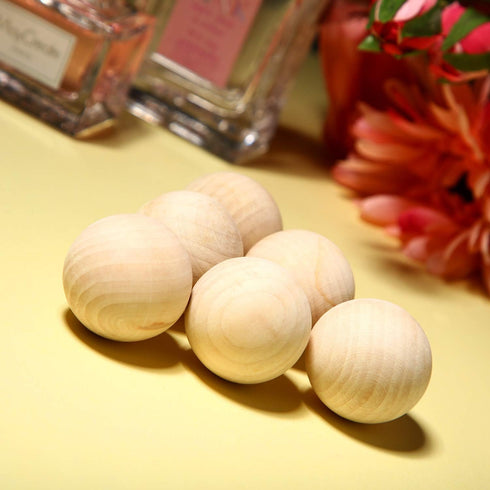 Blulu 88 Pieces Round Wooden Balls for Craft-Unfinished Round Natural Balls for DIY Craft Projects Jewelry Making, 5 Sizes...