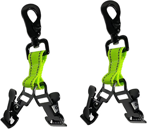 ZHIRONGFA 2 Pack 7Inch Firefighter Rescue Glove Clips Durable Safety Reflective Function Keep Your Gear Organized (Green(2 Clips))...