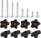 POWERTEC 71121V T Track Knob Kit w/Threaded Knobs and 5/16”-18 T Track Bolts, 16 Piece Set, T Track Accessories for Woodworking Jigs and Fixtures...