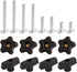 POWERTEC 71121V T Track Knob Kit w/Threaded Knobs and 5/16”-18 T Track Bolts, 16 Piece Set, T Track Accessories for Woodworking Jigs and Fixtures...