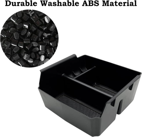 Compatible with Jeep Wrangler JK and JKU Accessories 2011-2018 Center Console Organizer Tray (Black)...