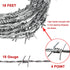 4 Point Barbed Wire, 18 Gauge Real Barb Wire Roll 20 Feet Barbwire for Fence, Baseball Bat, Bird Feeder, Garden & Crafts...