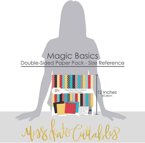 Pattern Paper Pack - Magic Basics - For Disney - 17 Double-Sided 12"x12" Collection Includes 34 Patterns - Scrapbooking Card Making Crafting - by ...