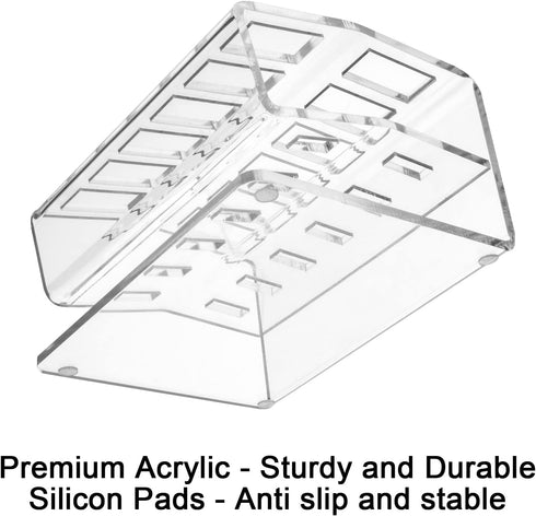 USB Flash Drive Holder Stand USB Memory Stick Storage Organizer, Acrylic USB Flash Drive Case Rack Holds up to 12 USB Flash Drives Thumb Drives Ju...