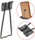 12Pcs Black Easel Back 111mm/4.37"Length Iron Picture Frame Easel Back, Metal Photo Easel Back with Screws for Photo Picture Decorative Frame (Bla...