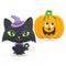 Teething Toys for Babies, PAPACHOO 2 Pack Halloween Soft Silicone Baby Soothing Teether Chew Toys (Orange & Kitten)...