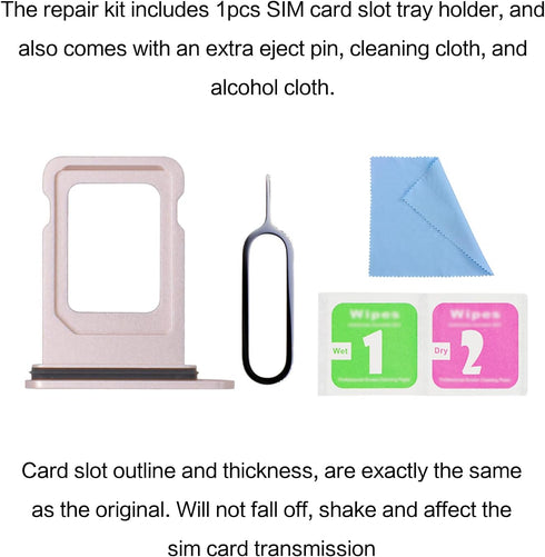 ASDAWN Replacement for iPhone 13 SIM Card Slot Tray Holder Compatible with iPhone 13 SIM Card Tray Slot Waterproof Rubber Ring and SIM pin(Single ...