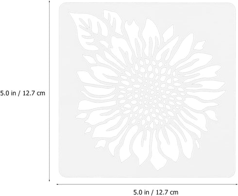 36 Sheets Flower Stencils for Painting on Wood, Sunflower Butterflies Bird Leaf Stencils Templates for Painting, Reusable Plastic Stencils for Pai...