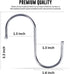 WHITECLOUDZ 30-Pack Silver S Hooks for Hanging Plants, Stainless Steel S hooks for hanging heavy-duty, Closet Hooks for Hanging Clothes, Durable k...