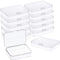 12 Pcs Mini Plastic Storage Containers Box with Lid, 4.5x3.4 Inches Clear Rectangle Box for Collecting Small Items, Beads, Game Pieces, Business C...