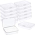 12 Pcs Mini Plastic Storage Containers Box with Lid, 4.5x3.4 Inches Clear Rectangle Box for Collecting Small Items, Beads, Game Pieces, Business C...