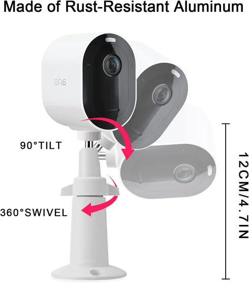 (2 Pack, Metal), BFYTN Security Camera Metal Wall/Ceiling Mount, Adjustable Indoor/Outdoor Mount Compatible with Arlo, Arlo Pro 2 3, Arlo Ultra CC...