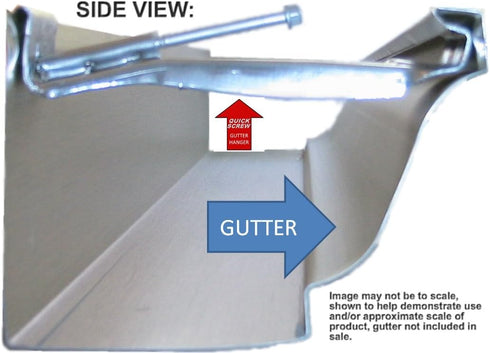 5" Premium Hidden Rain Gutter Bracket Hook Hangers with Screw Clip Style...