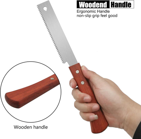 Mini Hand Saw, 6 Inch Flush Cut Saw 17 TPI Trim Saw for Woodworking Tools Small Projects...