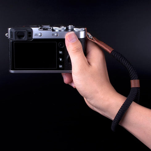 Black Camera Hand Wrist Strap Compatible with Fujifilm X-T30 X-T4 X-T3 X-T20 X-T2 X70 X-Pro2 X-E3 X30 XQ2 X100F A6100 A6600 A6400 A6000 A6300 A650...