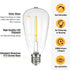Woolmug 6 Pack Edison LED Shatterproof Waterproof Bulbs, Dimmable E12 Replacement Bulbs for ST38 String Lights, 2700K Warm White, Energy Efficient...