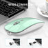 Uciefy Q5 Slim Rechargeable Wireless Mouse, 2.4G Portable Optical Silent Ultra Thin Wireless Computer Mouse with USB Receiver and Type C Adapter, ...